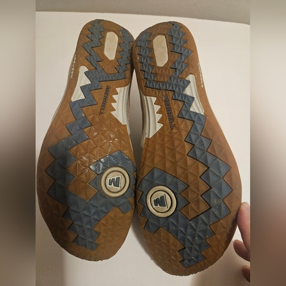 Merrell Women's Tan Cream 9.5  Coriander Leather Slip-On Shoes Zip Up  Walking S - Picture 6 of 7